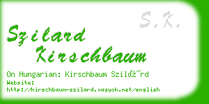 szilard kirschbaum business card